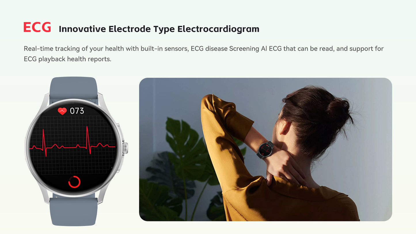 Rollme R1 Blood Glucose  ECG smart watch